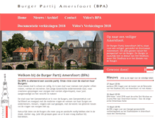 Tablet Screenshot of burgerpartijamersfoort.nl